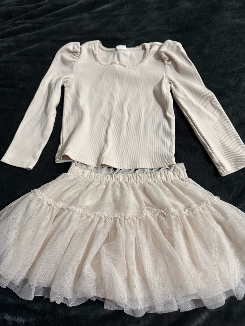 GAP Light Pink Tulle Skirt and Long-Sleeve Top Set